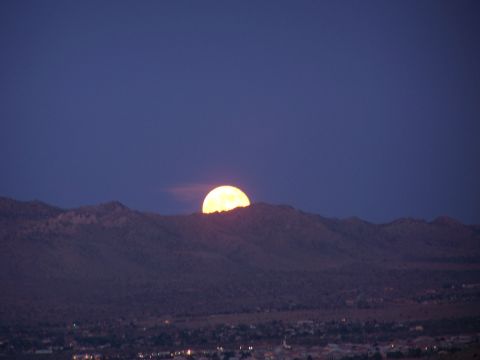 "Clouds obstructed the moon until very late. But when I came outside at about 3:00 a.m. it was very bright!" <a href="http://ireport.cnn.com/docs/DOC-1152009">Wanda Gemson </a>wrote in her iReport. She watched the supermoon from Yucca Valley, California.