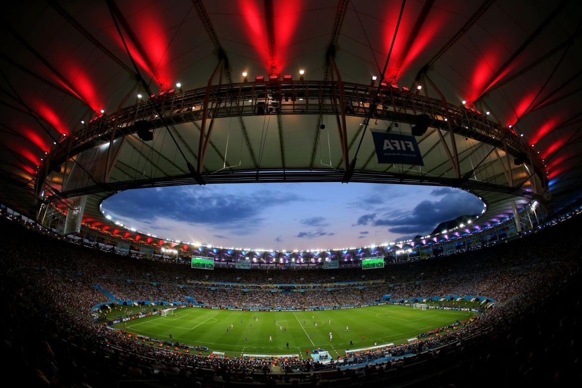 Vista panorámica del Maracaná, donde se disputa la final del Mundial de fútbol de Brasil entre Argentina y Alemania.