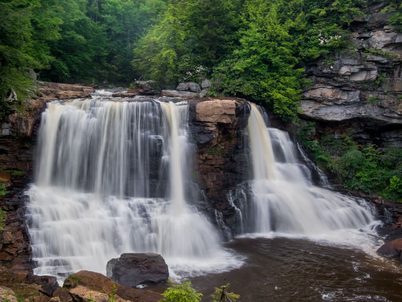 At Blackwater Falls in West Virginia, watch the amber-colored water take the five-story plunge into the river below and get a look at one of the state's most photographed spots.