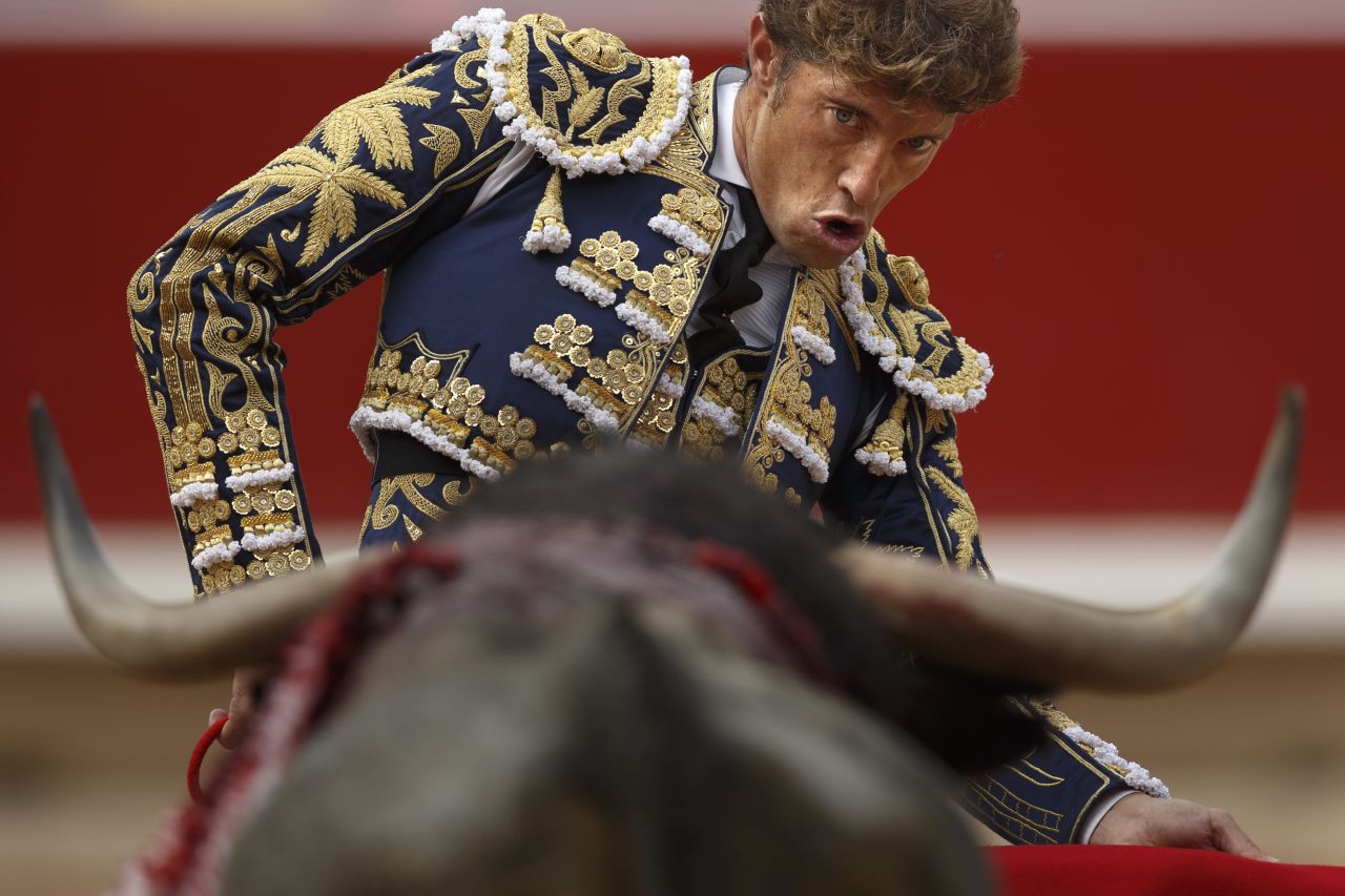 Bullfighter Manuel Escribano performs on July 13.