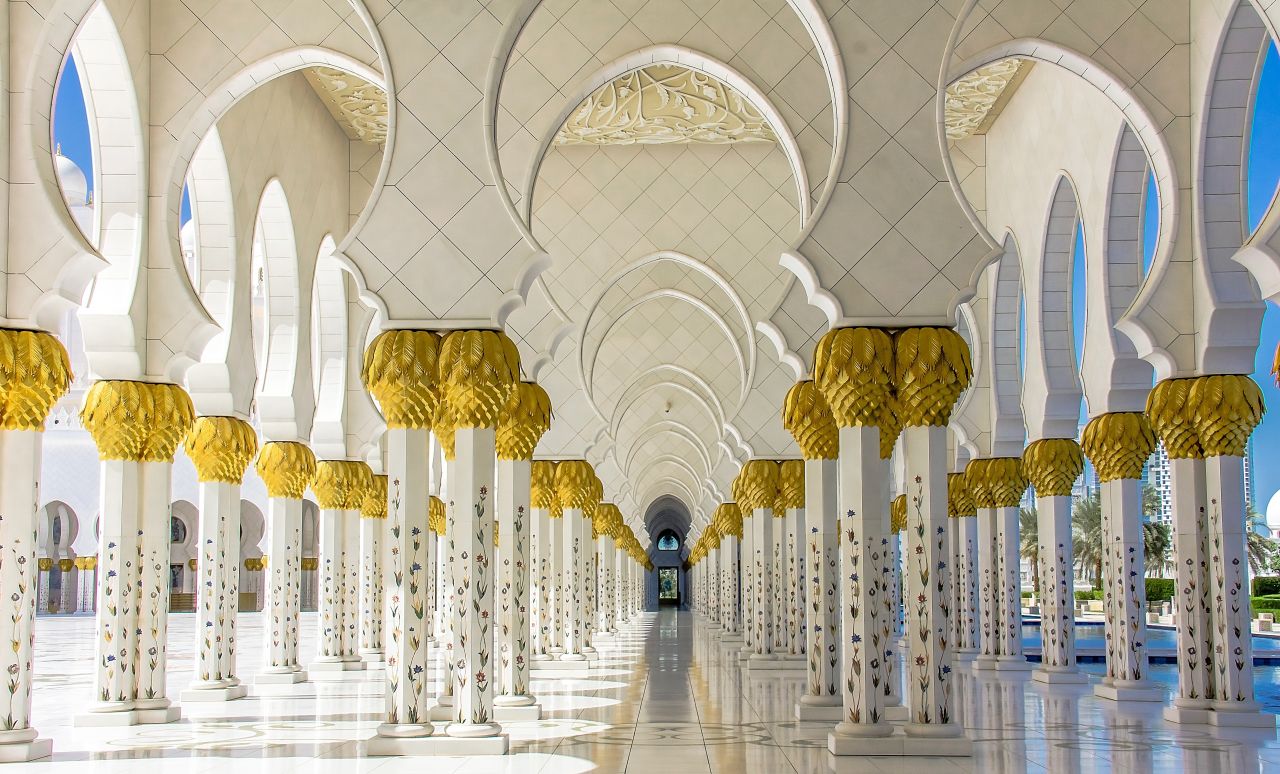 The <a href="http://ireport.cnn.com/docs/DOC-1150483">Sheikh Zayed Grand Mosque</a> is an opulent example of Islamic <a href="http://www.szgmc.ae/en/general-architecture" target="_blank" target="_blank">architecture</a> and art. The mosque boasts more than 80 marble domes, chandeliers gilded in 24-carat gold and the world's largest hand-knotted carpet. 