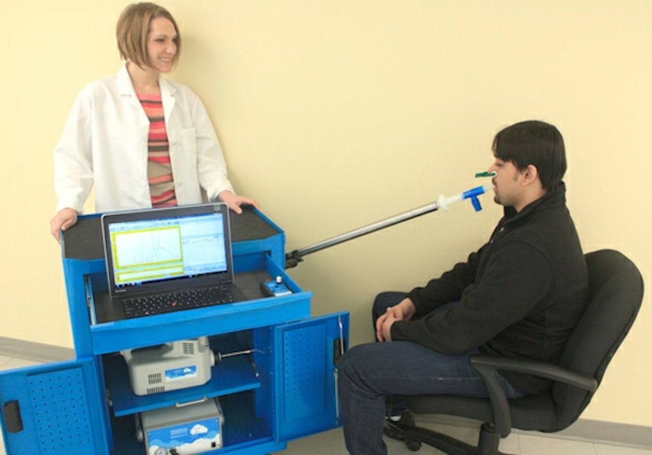 A breath-testing kit from U.S. company <a href="http://www.menssanaresearch.com/" target="_blank" target="_blank">Menssana</a>, currently going through clinical trials.