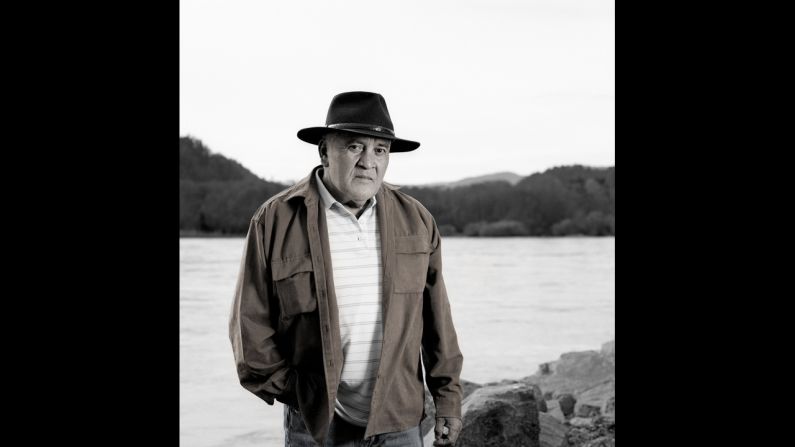 Raymond Mattz belongs to the Yurok Tribe in Northern California, and this photograph was taken at the mouth of the Columbia River. 