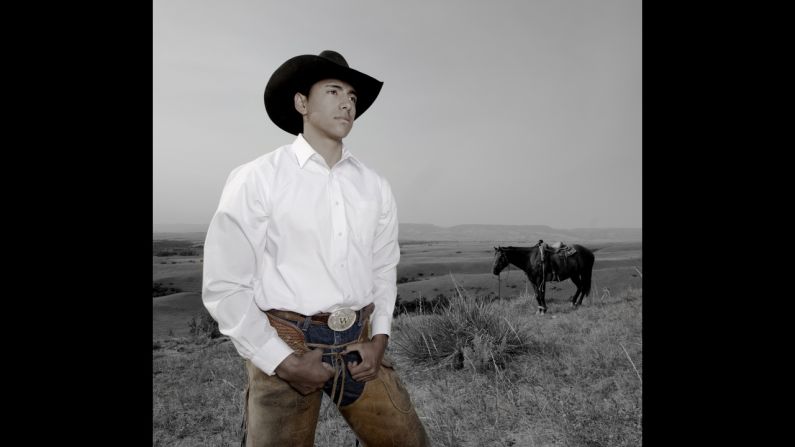 Stephen Yellowtail, an Industrial Engineering student at the South Dakota School of Mines and Technology, is pictured on his family cattle ranch in Crow Nation, Montana.