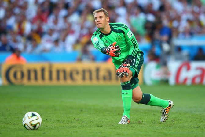 Manuel Neuer is rated as one of the top goalkeepers in world football and was a key part of the Germany team which won the 2014 World Cup. Neuer's sweeper-keeper style means he spends much of the game outside of his penalty area.