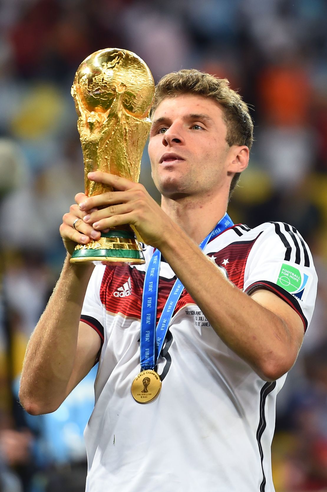 Among the 23-man squads participating at the Russia 2018, only the Argentinan contingent (12) has more World cup goals than Thomas Müller (10). 
