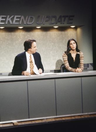 Sarah Silverman was virtually a blip on "SNL's" radar. Seen here with Kevin Nealon on the "SNL" set in 1993, Silverman was gone by the start of the 1994-95 season. "It wasn't like I did something wrong," the comedian told <a href="http://www.huffingtonpost.com/2013/11/22/sarah-silverman-snl_n_4325427.html" target="_blank" target="_blank">The Huffington Post in 2013</a>. "I was that last year of the old guard, and they started anew. And by the way, I wrote not a single funny sketch, so that might have something to do with it, too."