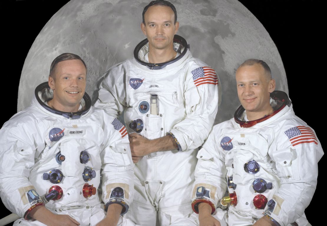 Apollo 11 crew members, from left, Neil Armstrong, Michael Collins,  and Edwin "Buzz" Aldrin.