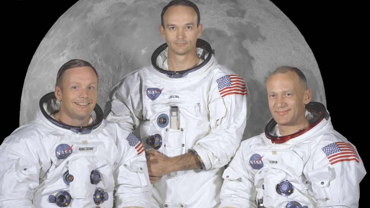Apollo 11 crew members, from left, Neil Armstrong, Michael Collins,  and Edwin "Buzz" Aldrin.