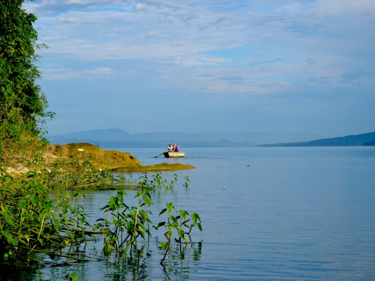 Guests can hop on a paddle boat and explore the Kangra Valley for the afternoon.