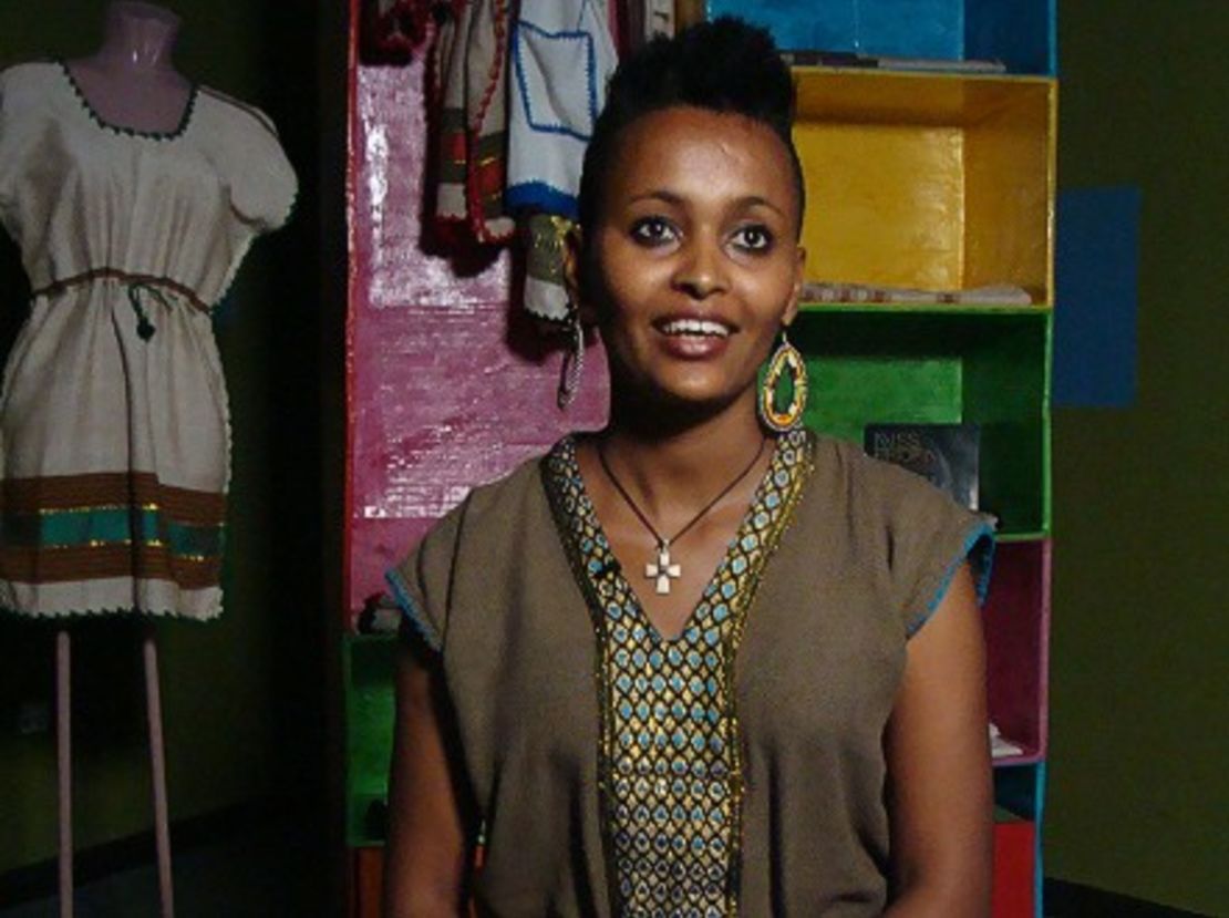 Ethiopian fashion designer Hiwot Gashaw. - (CNN)