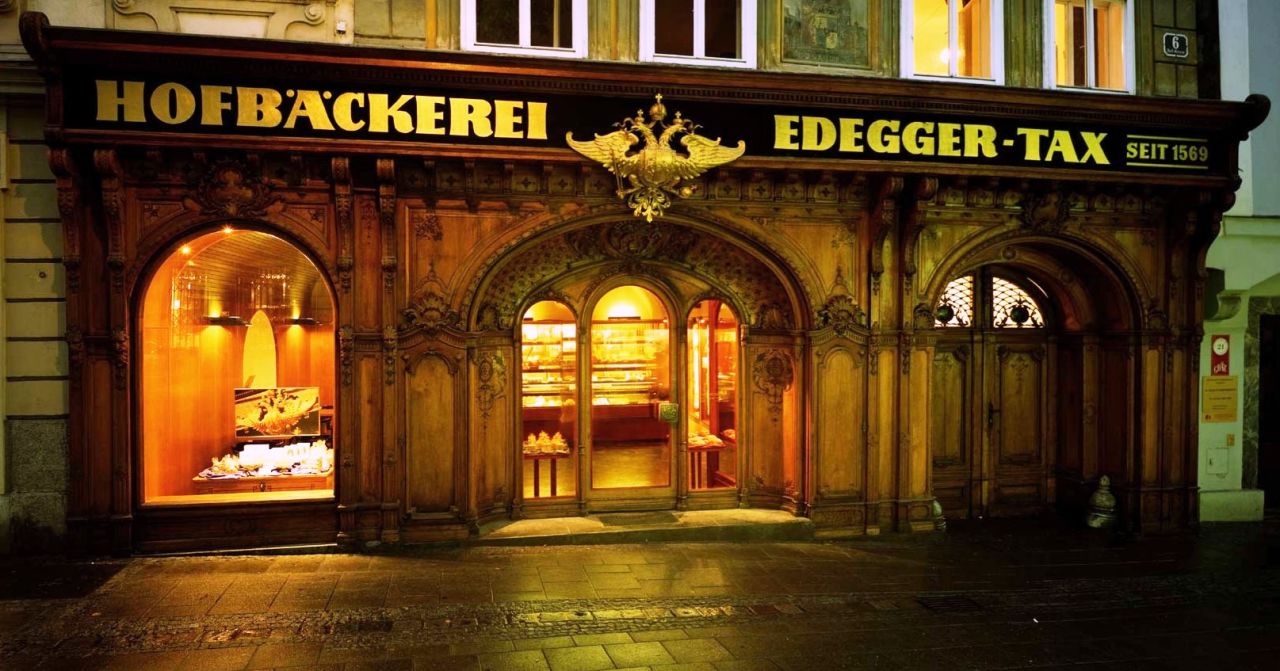 The Hofbackerei Edegger-Tax has been an institution in the Austrian city of Graz since the 1880s. The imperial insignia over its doorway attests its popularity with local royalty.