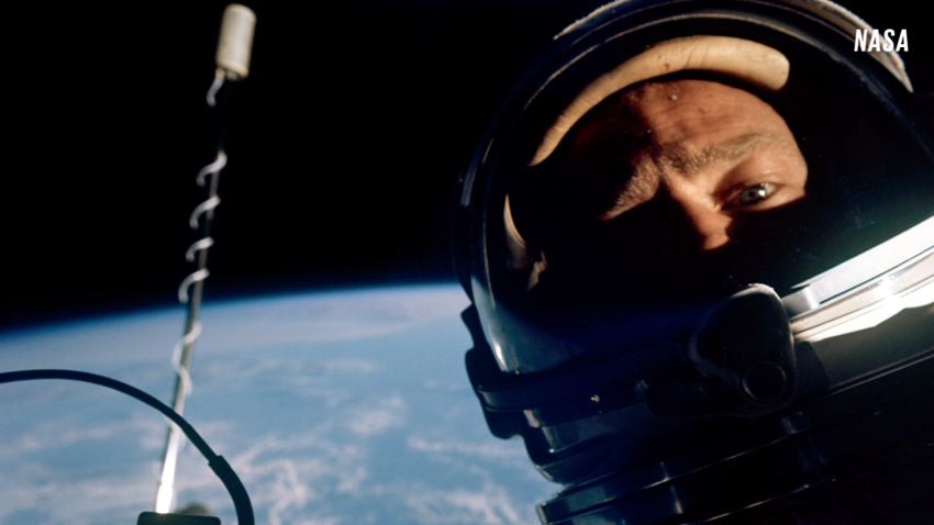 orig buzz aldrin space selfie