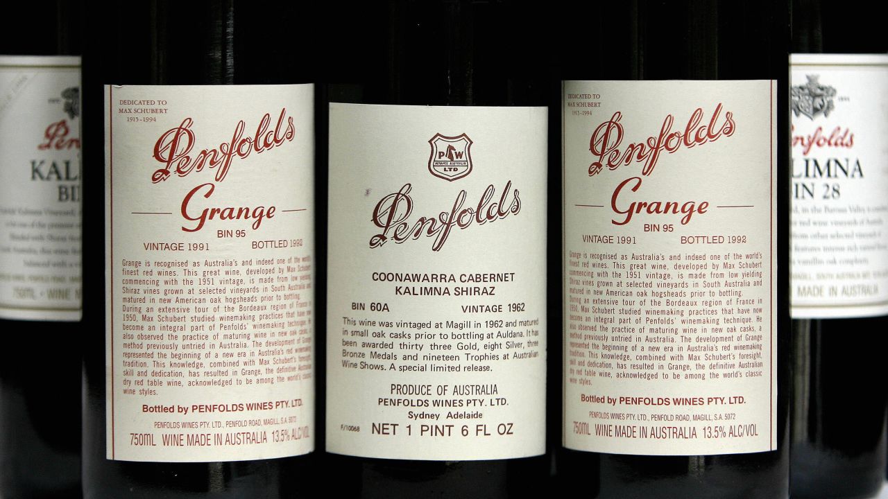 The real McCoy: Bottles of Penfolds' famous wines at a re-corking clinic in Sydney, Australia in 2006.