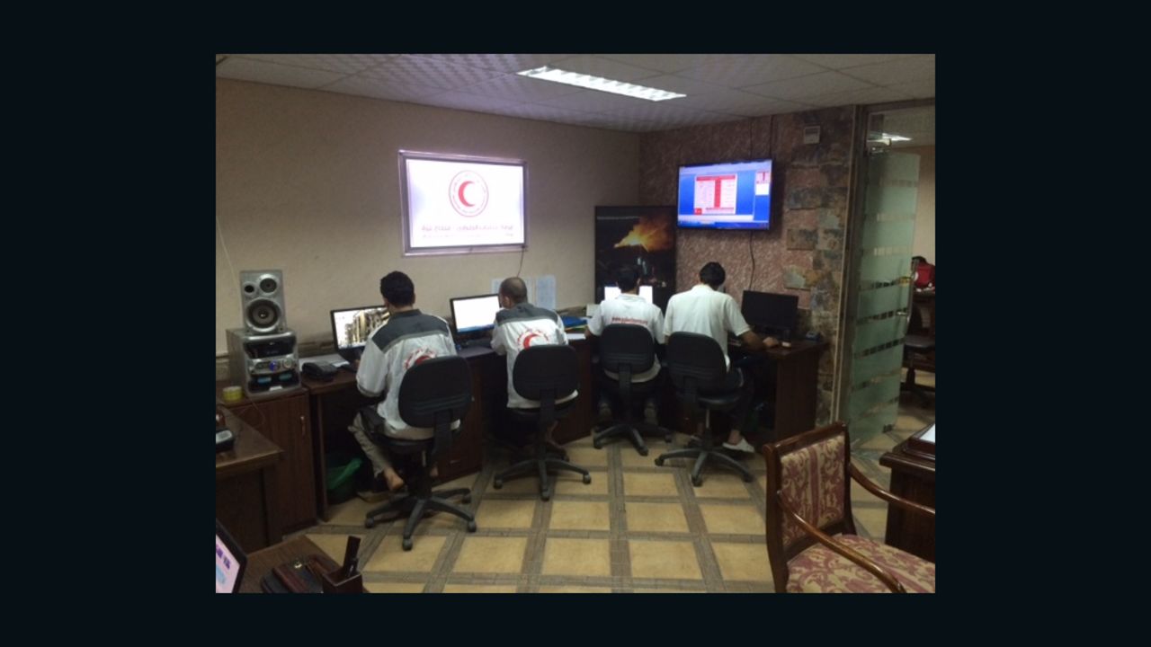 The ambulance control center in central Gaza.