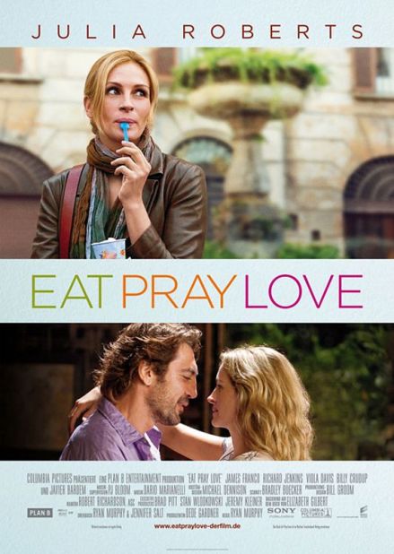 In "Eat Pray Love" Liz (Julia Roberts) traipses around the world searching for meaning to her life. SPOILER ALERT: She finds it. 