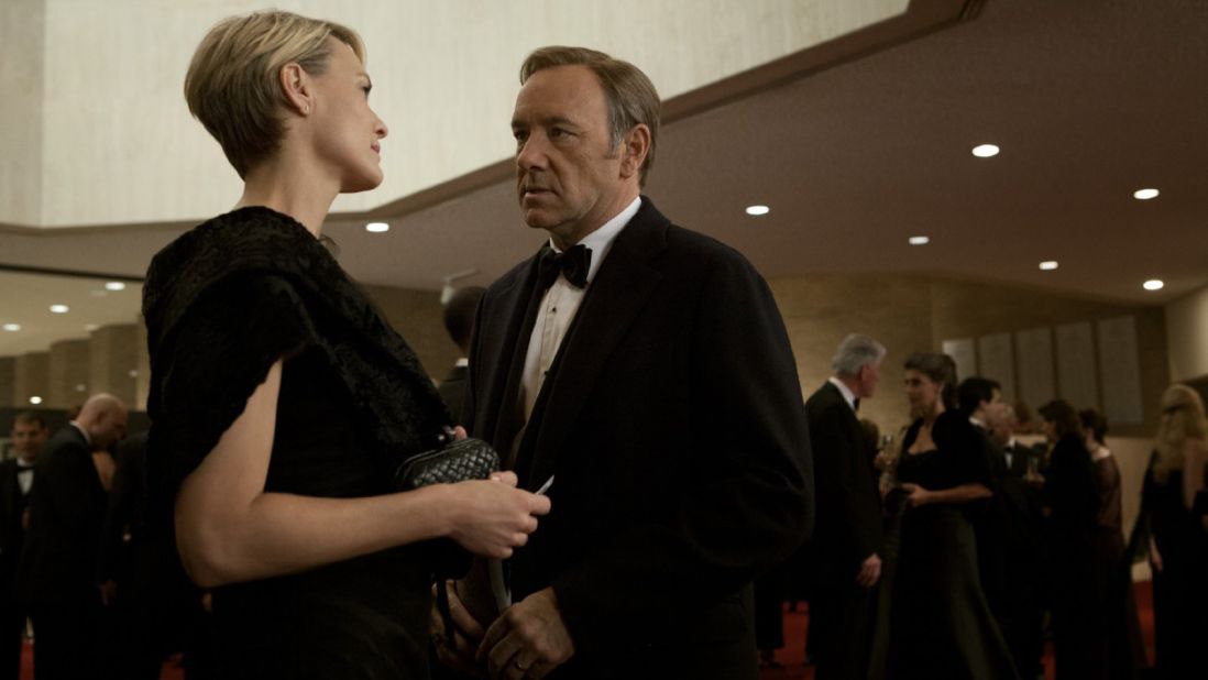 Kevin Spacey and Robin Wright play a power-hungry Washington couple in "House of Cards." 