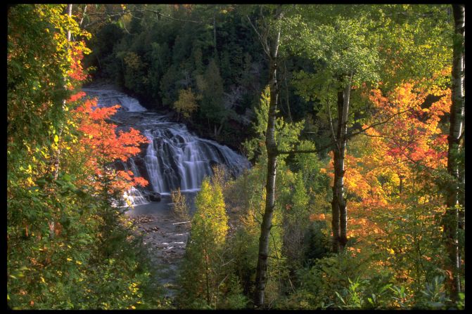 Potato River Falls in Gurney, Wisconsin, has been called one of the most beautiful falls in the region.