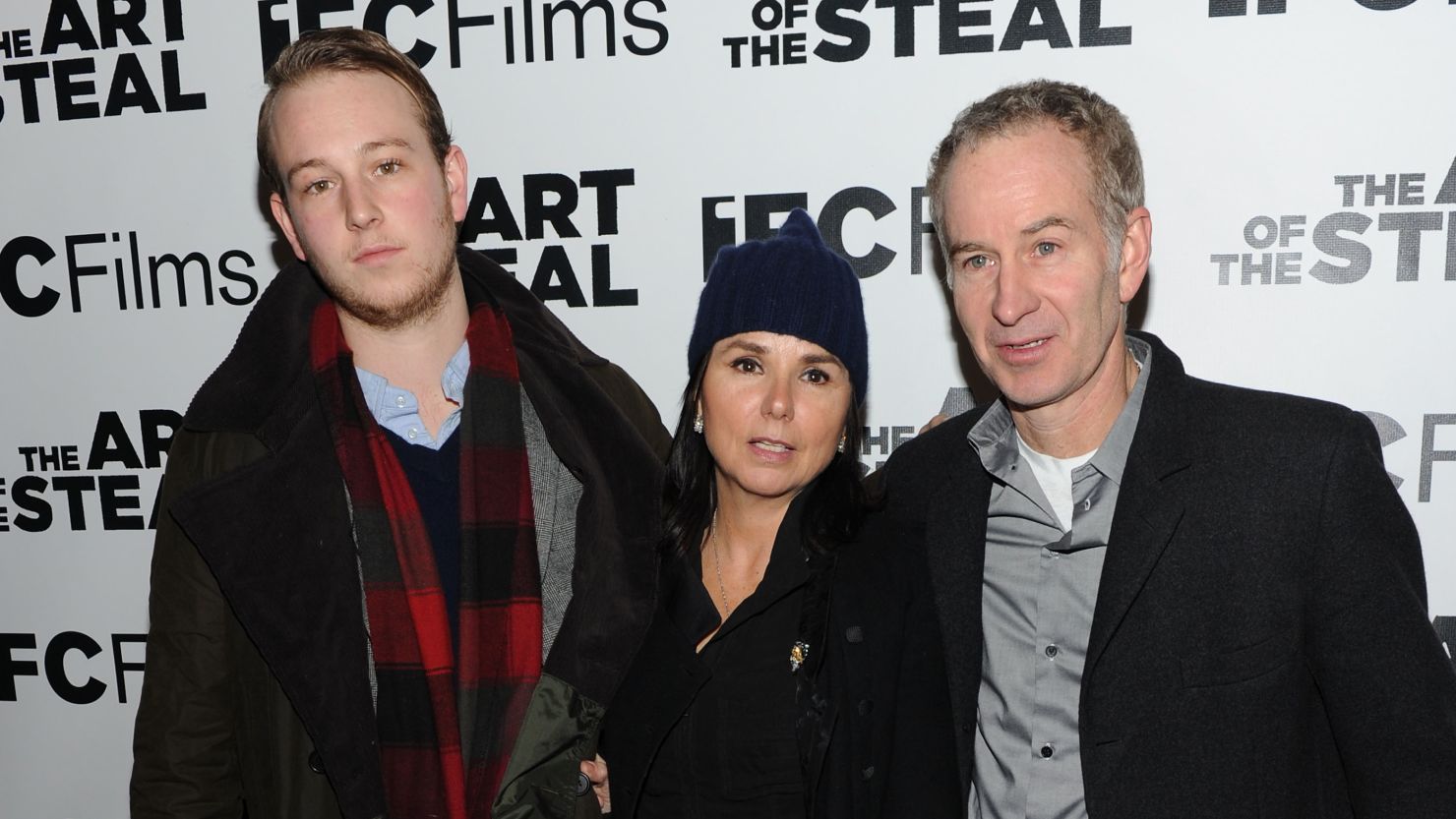 Kevin McEnroe, Patti Smyth and John McEnroe attend a premiere in February 2010 in New York City. 
