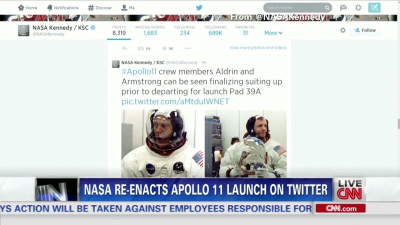 NASA Re-enacts The Moon Launch In Tweets | CNN