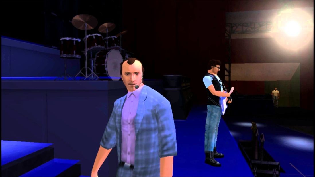 The popular street-crime series "Grand Theft Auto" has featured the images and voices of a host of real celebrities. But singer/musician Phil Collins was the first. In 2006's "Vice City Stories," Collins played himself in a story in which the player tries to protect him from a mob hit. After completing the mission, the player can attend a concert at which Collins performs his hit "In the Air Tonight." It makes sense: Collins appeared on the '80s TV series "Miami Vice," which inspired the game.
