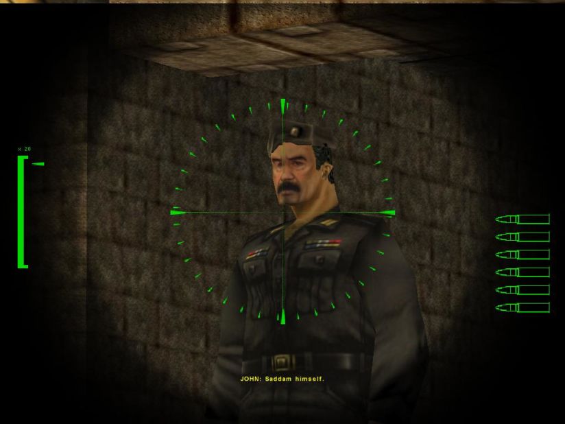 In 2000, what better villain was there for your violent first-person shooter than Saddam Hussein? "Soldier of Fortune" featured the former Iraqi dictator as well as fictional villains. It's not the only game to include Saddam. He's playable in 2000's "South Park Rally" alongside the likes of Stan, Cartman, Jesus and Satan.