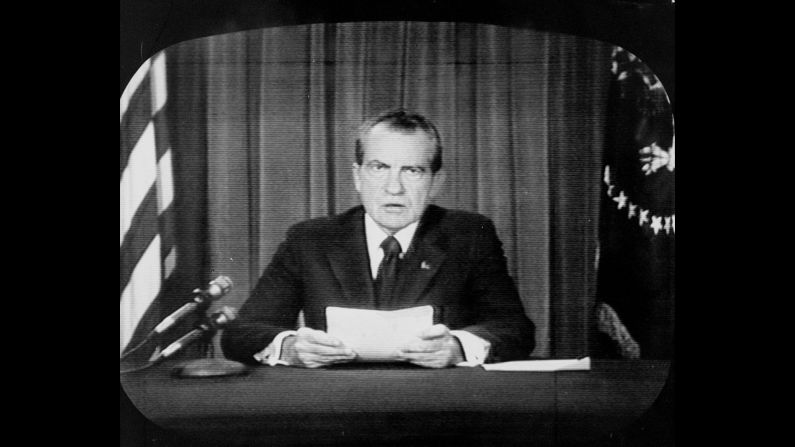 The summer of 1974 stands out in American history with the culmination of the Watergate scandal, leading President Richard Nixon to announce his decision to resign August 9. Click through the gallery for more world events and pop culture landmarks in 1974 that helped define the decade.