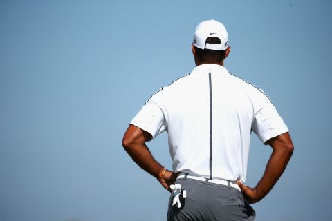 He's back -- Tiger Woods started his first major this year at the British Open after being out for most of the season with a back injury.