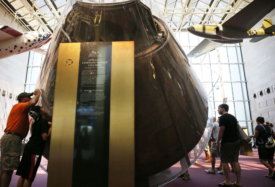 The command module from Apollo 11 brought astronauts safely back to Earth.