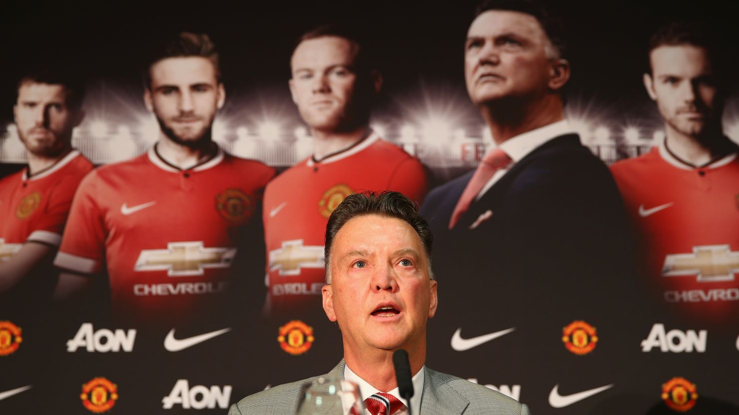 Louis van Gaal was officially unveiled as Manchester United manager on Thursday. 