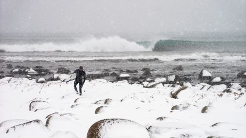 "I feel almost driven to document the Arctic and Arctic surfing," says Burkhard.