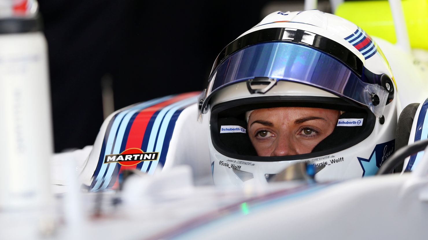 Susie Wolff completed 20 laps in Friday's first practice for the German Grand Prix at Hockenheim.