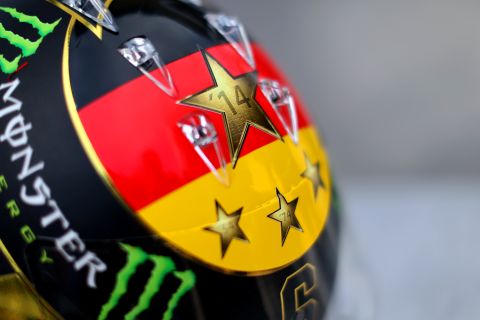 Rosberg wanted to wear markings on his helmet to celebrate Germany's World Cup football success but was prevented from doing so due to legal reasons.