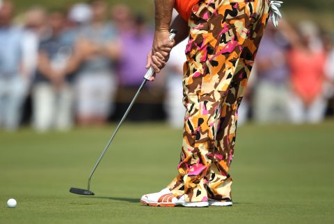 Golfer John Daly was more than happy to join in with Hoylake's more relaxed vibe -- or rather his trousers were.