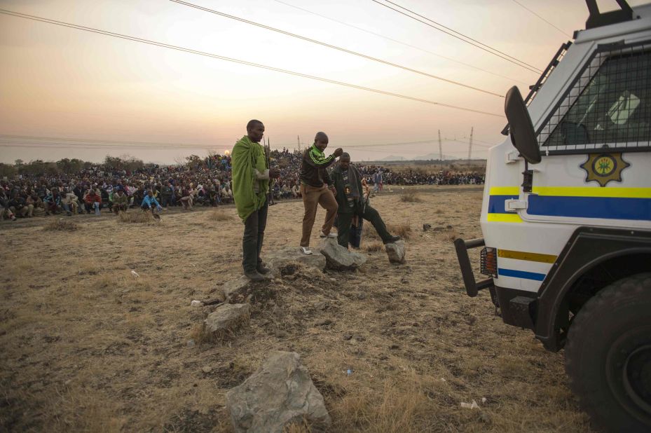 South African filmmaker Rehad Desai presents the 85-minute documentary "Miners Shot Down," which follows the August 2012 Marikana miners' strike.