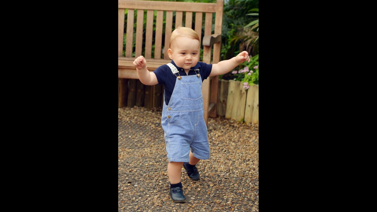 Prince George walks at the museum on July 2.