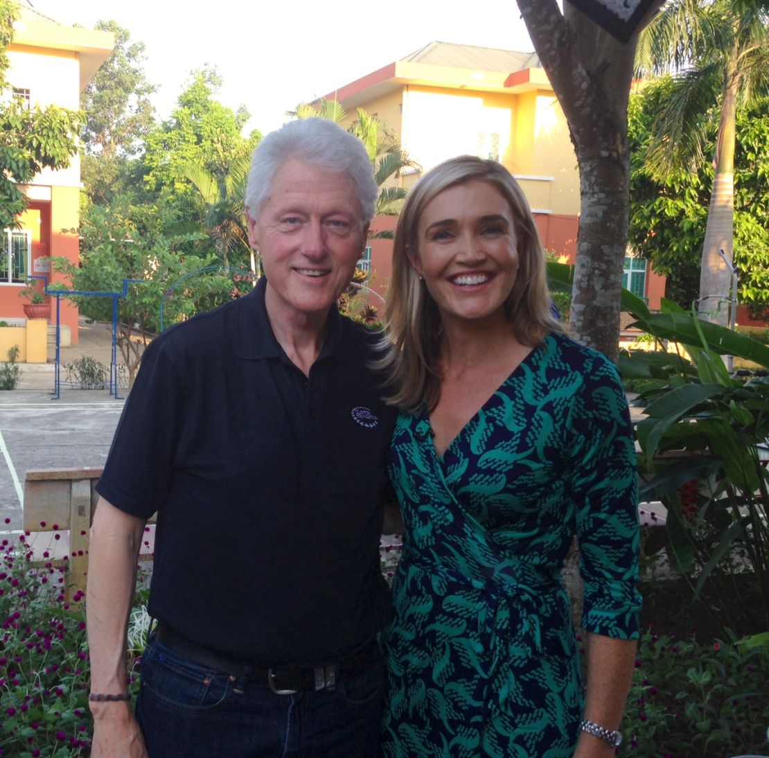 Former Pres. Bill Clinton and CNN's Anna Coren in Vietnam.