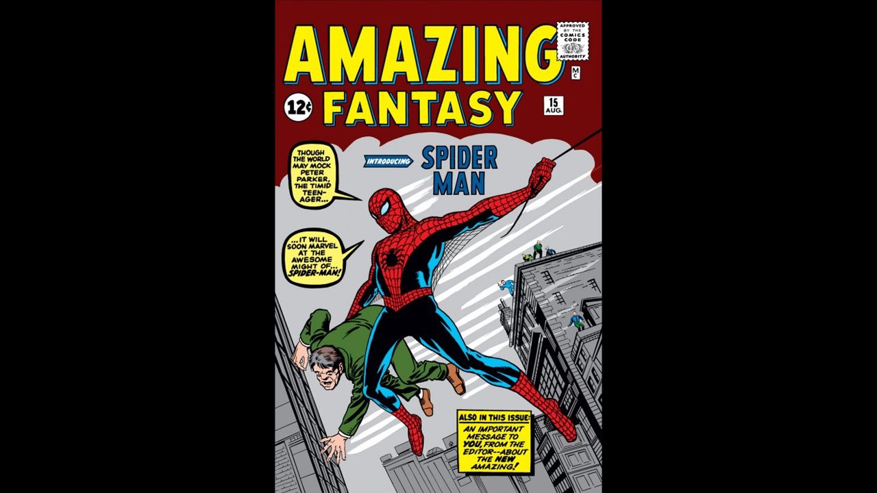 The No. 15 issue of the "Amazing Fantasy" comic book series, published August 10, 1962, marked the first appearance of Spider-Man. The issue is one of the most valuable comics of all time.
