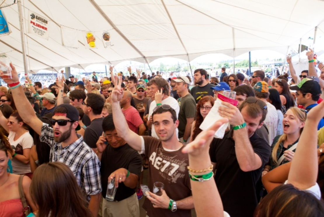 More than 85,000 people attended last summer's Oregon Brewers Festival in Portland, Oregon. Many come from around the world for the event.