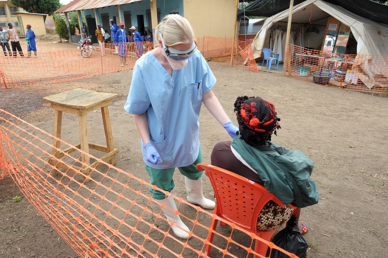 Symptoms of Ebola hemorrhagic fever typically include: weakness, fever, aches, diarrhea, vomiting and stomach pain. Additional experiences include rash, red eyes, chest pain, throat soreness, difficulty breathing or swallowing, and bleeding.