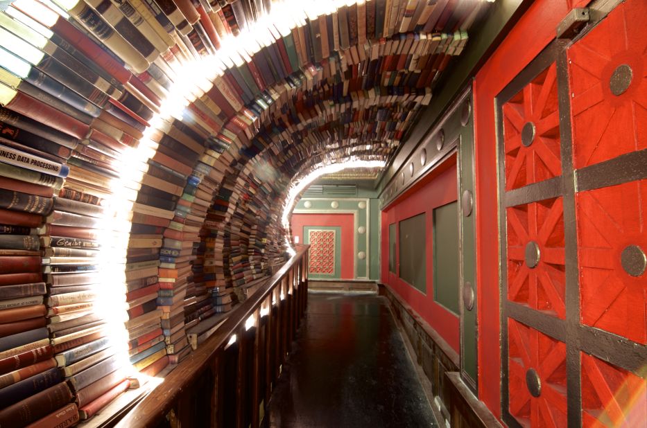 The stylish Last Bookstore in Los Angeles has served as the backdrop for a fashion shoot in "Esquire." 