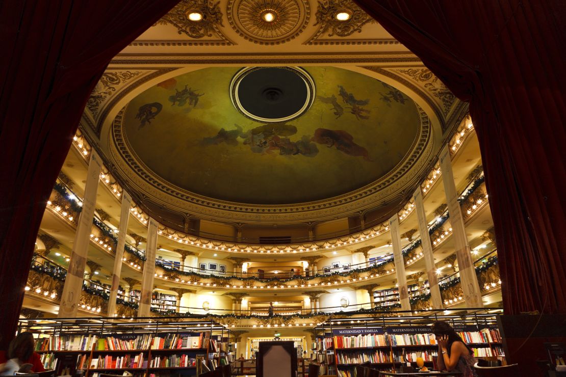 Turning heads as well as pages: Buenos Aires bookstore El Ateneo Grand Splendid.