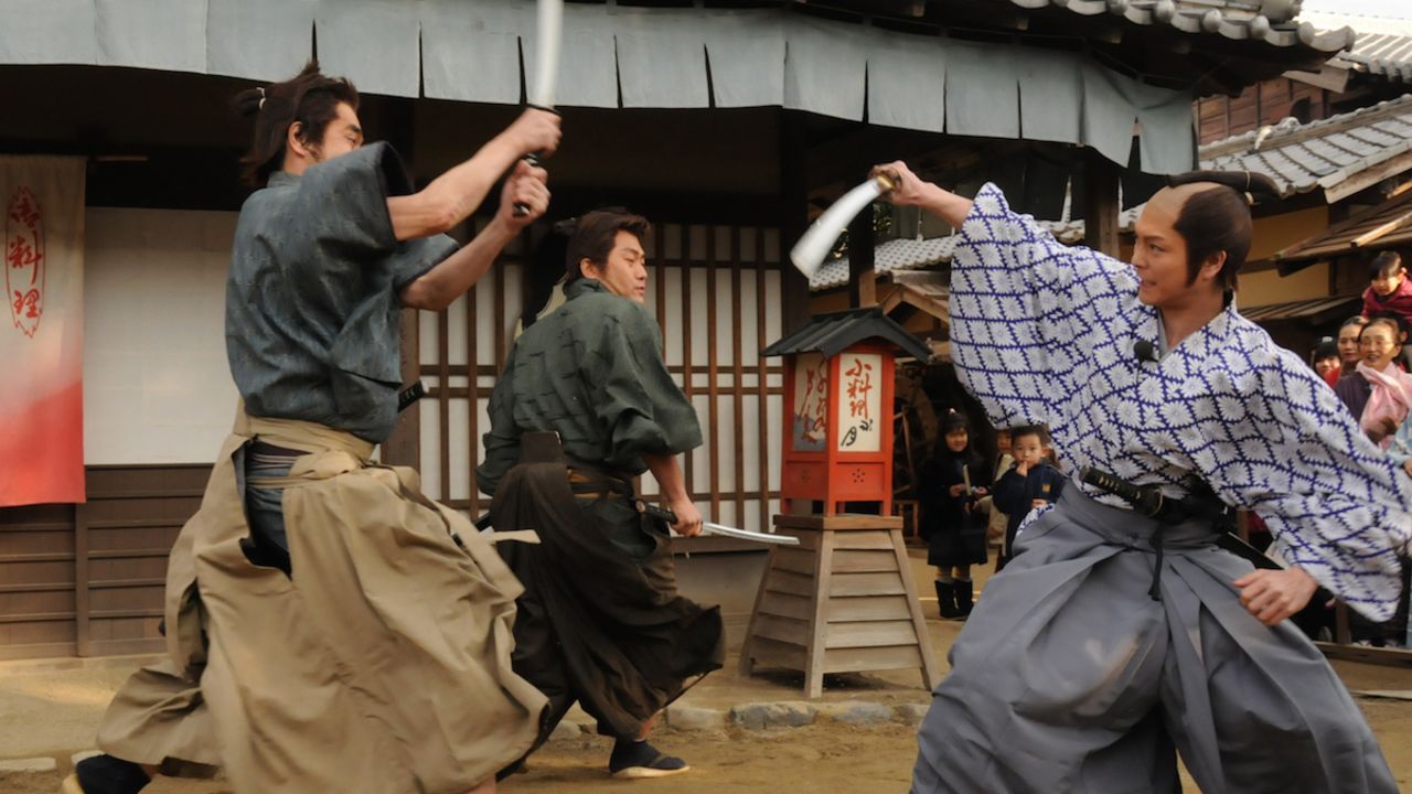 Shows, like this samurai sword fight demonstration, are presented in Japanese. But the best parts are highly entertaining even if you don't speak the language.