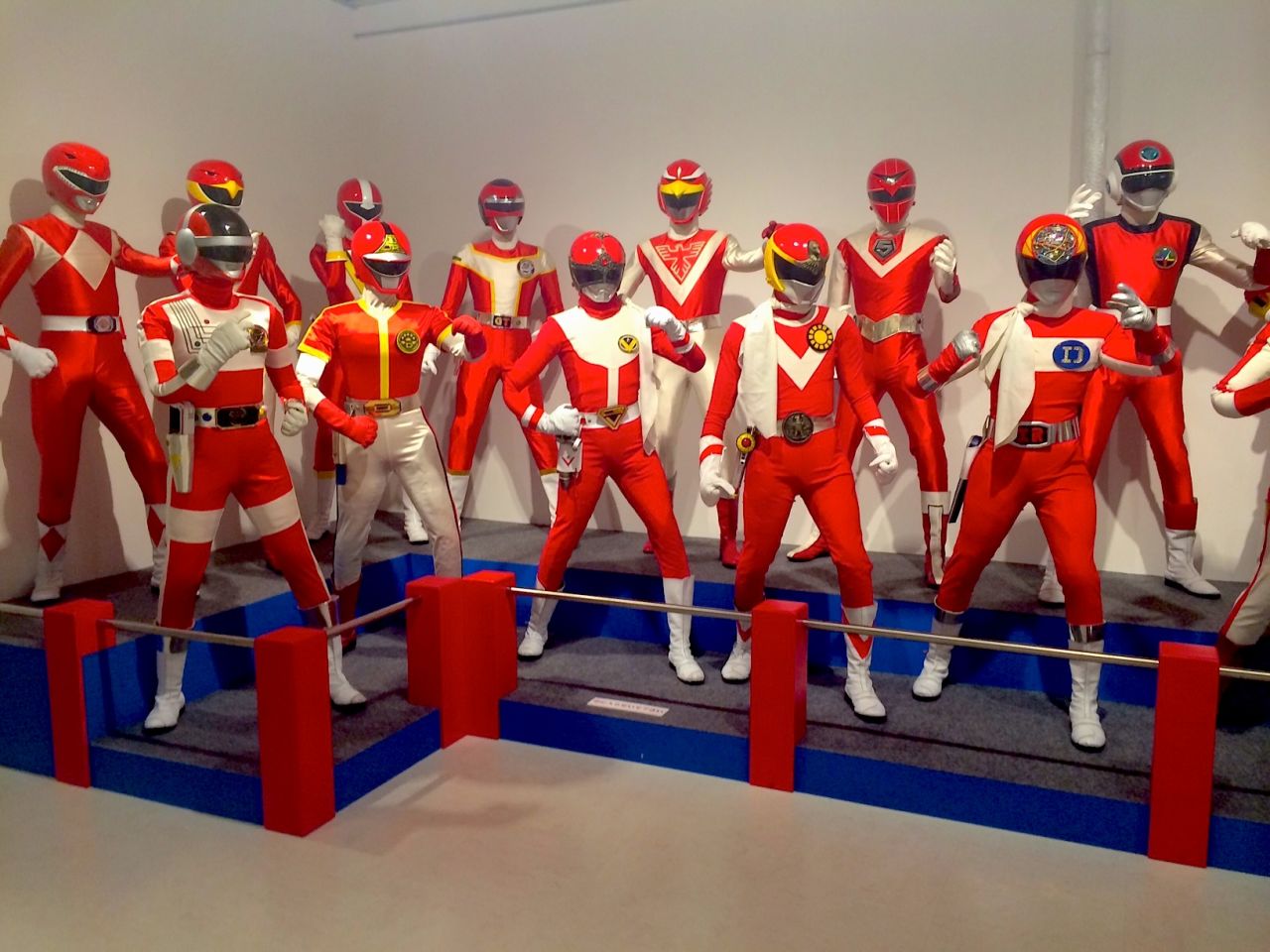 A fearsome group of Super Sentai in the Toei Kyoto Studio Park Anime Museum. The U.S. TV series "Power Rangers" was based on Japan's "Super Sentai" show. 