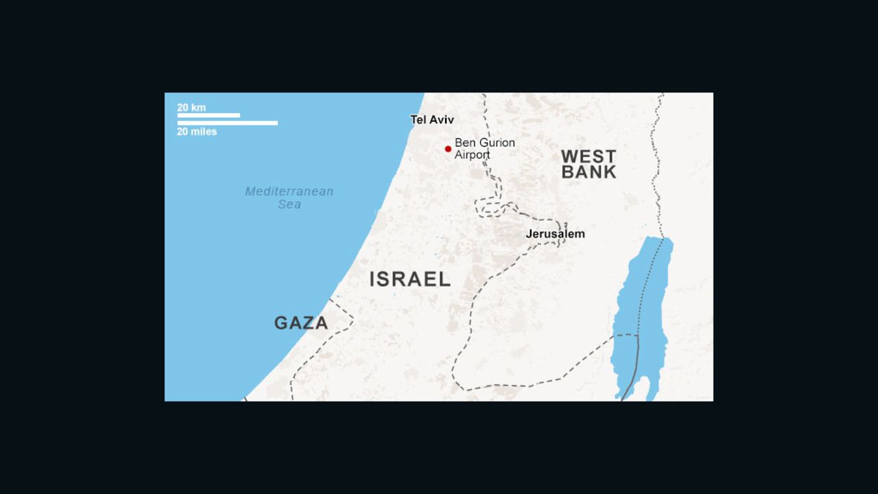 Map: Ben Gurion Airport