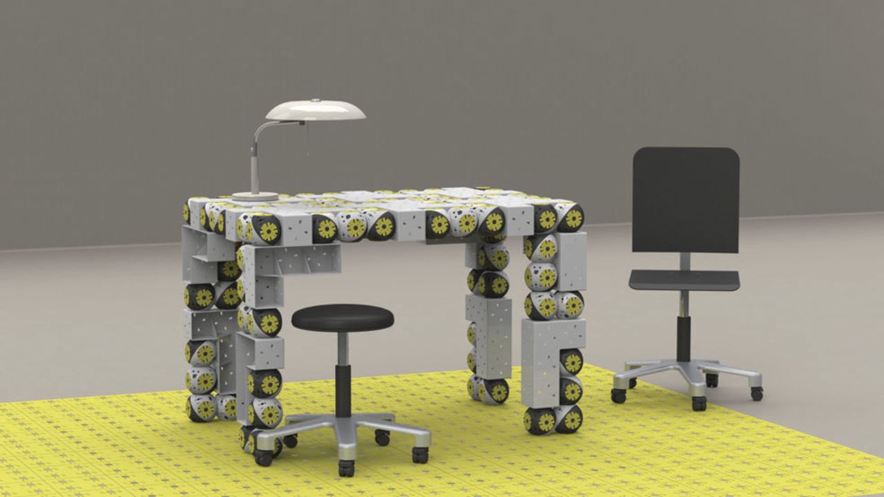 "Roombots" is a research project that is creating modular robots that can be used as building blocks for furniture that moves, assembles and reconfigures itself.