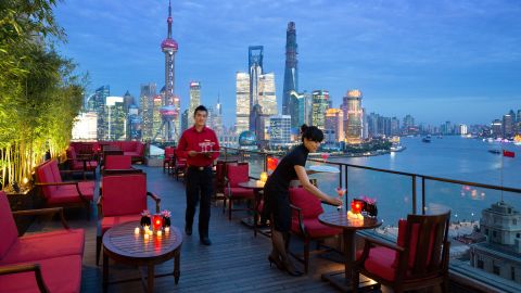 Sir Elly's Terrace at the Peninsula Hotel Shanghai, China