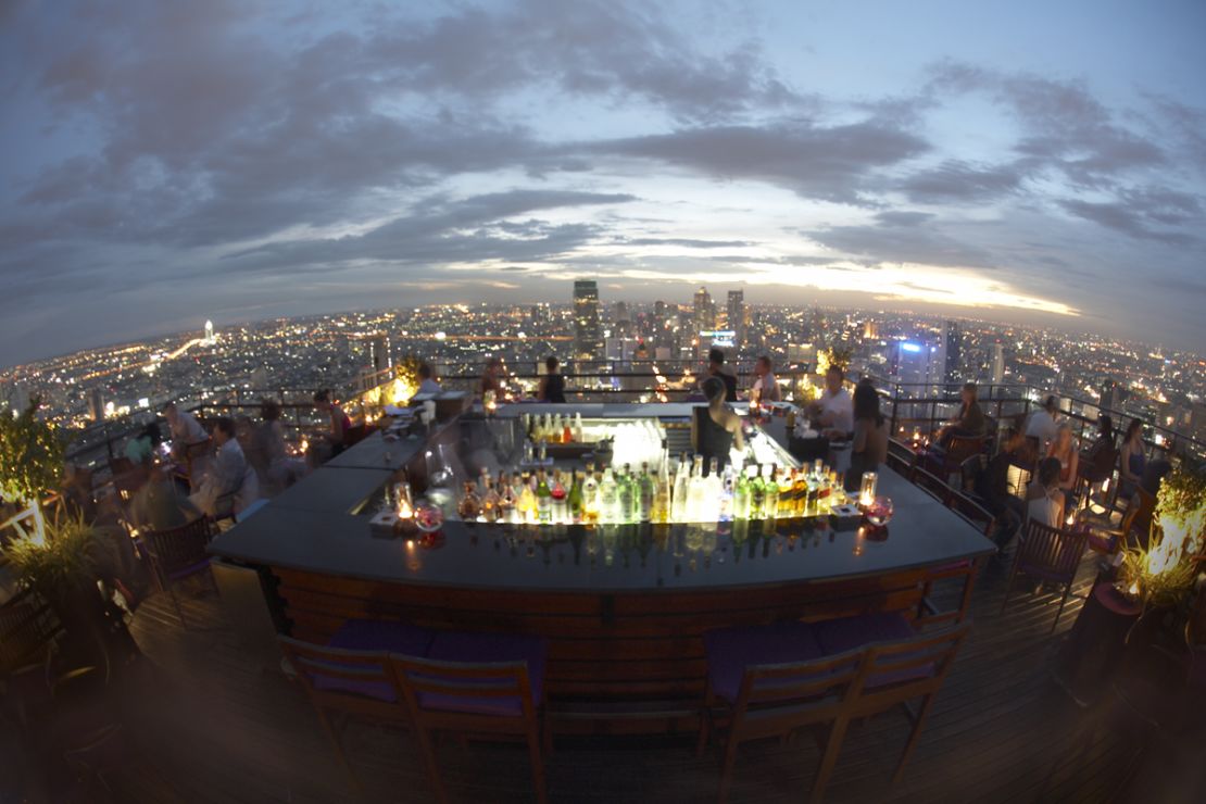 Vertigo and Moon Bar   overlooks Bangkok.