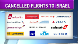 Listing of airlines who cancelled flights to Israel after MH17 disaster given current fighting between Hamas and IDF where rockets were being fired into Israeli cities