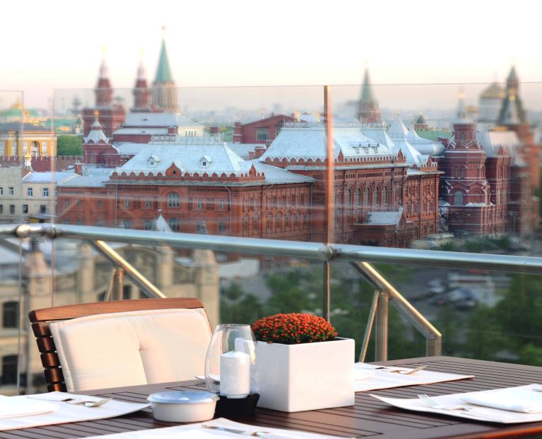 <strong>Conservatory Lounge & Bar (Moscow):</strong> Some of the best views of Moscow, with the Kremlin and the Bolshoi close by, are found at the Conservatory Lounge & Bar at Ararat Park Hyatt Moscow.